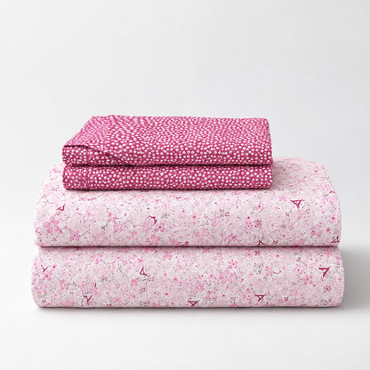 Athast Single Bedsheet with Pillow Covers, Light Pink colour